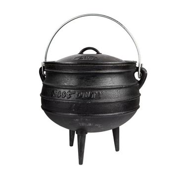 Best Duty - 3 Leg Pot - Camping & Potjie - No 4 - Outdoor Kitchen - 13.35kg - Black