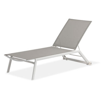FDB Cannes Sun Lounger White
