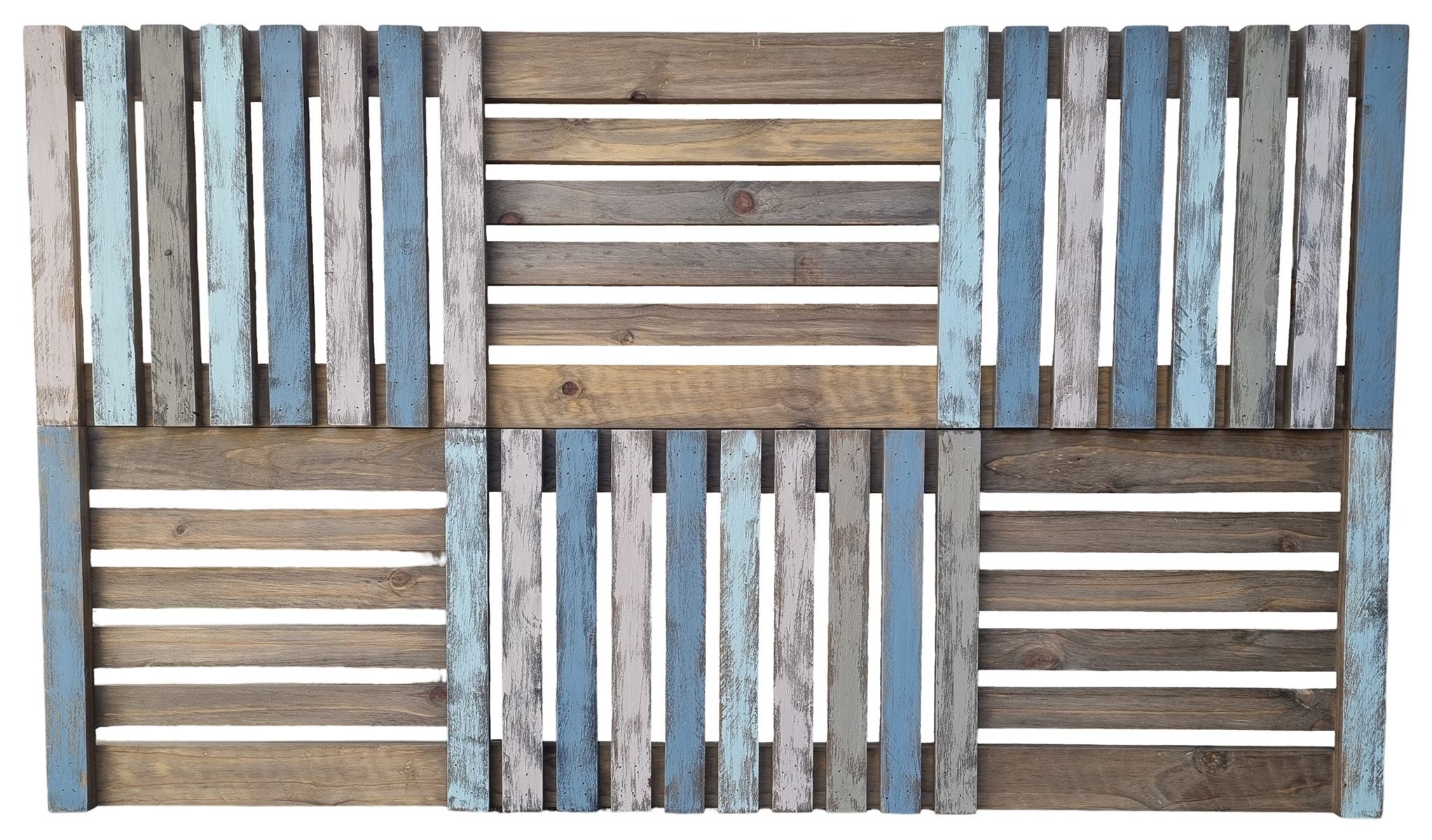 Rustic Wood Headboard Queen Coloured