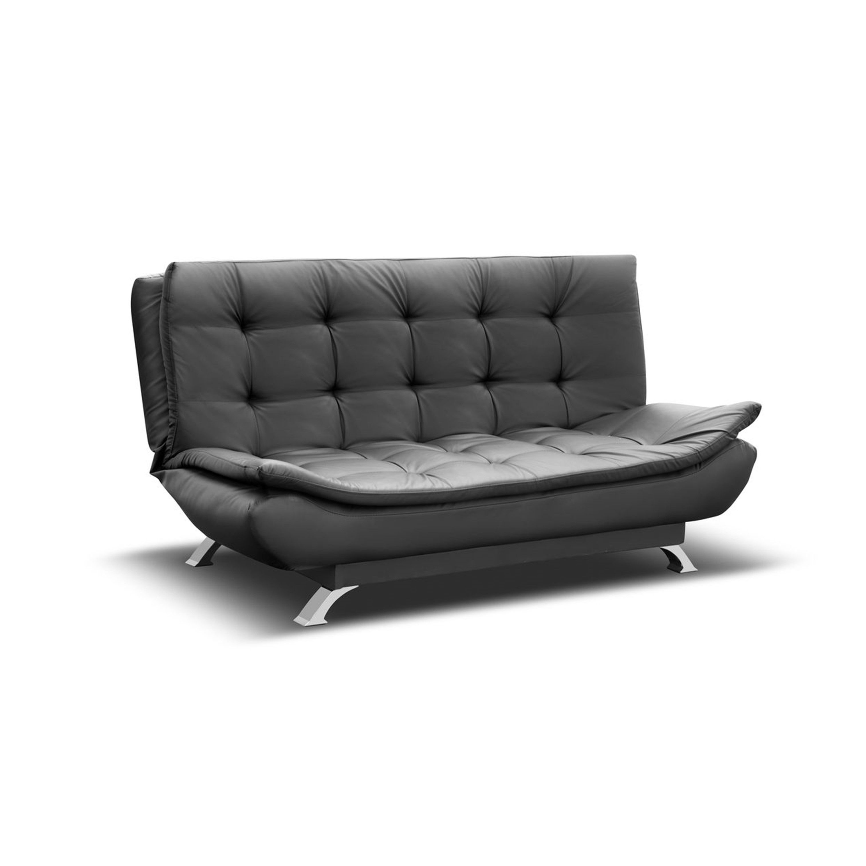 Classic Sleeper Couch (Grey Leather)