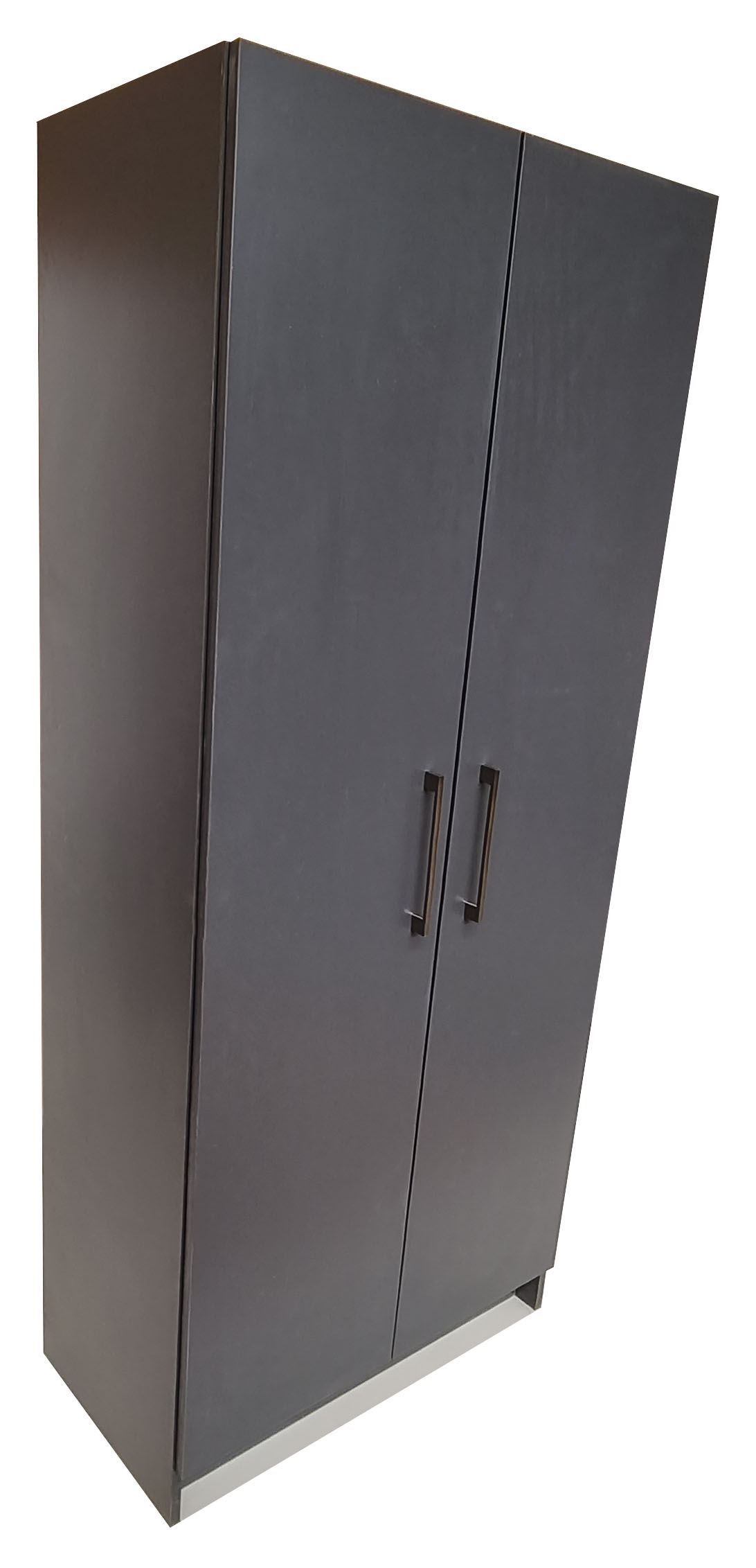 Oxford 5 Shelf,2 Long Door Book/Filing Cabinet 80cm - Storm Grey