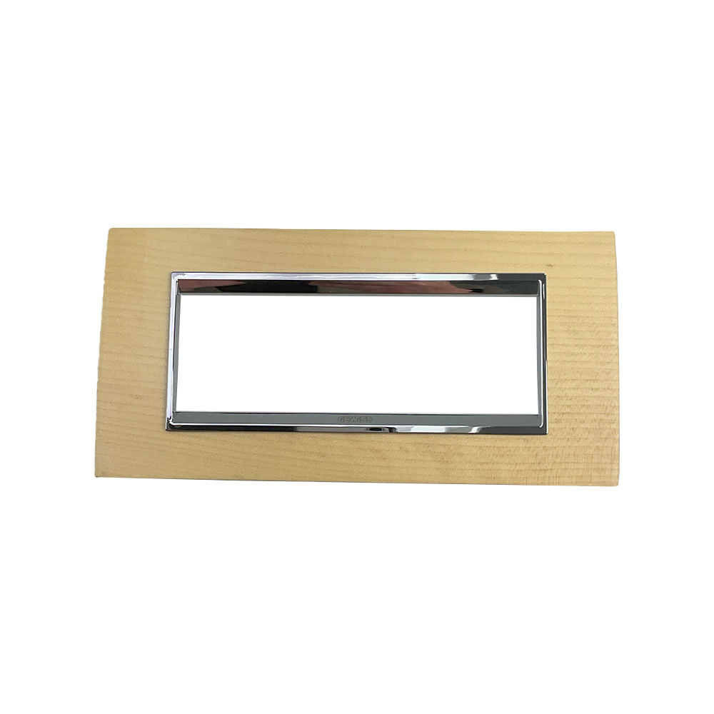 ACDC - Gewiss CHORUS LUX 6-Gang Cover Plate (Maple Wood)