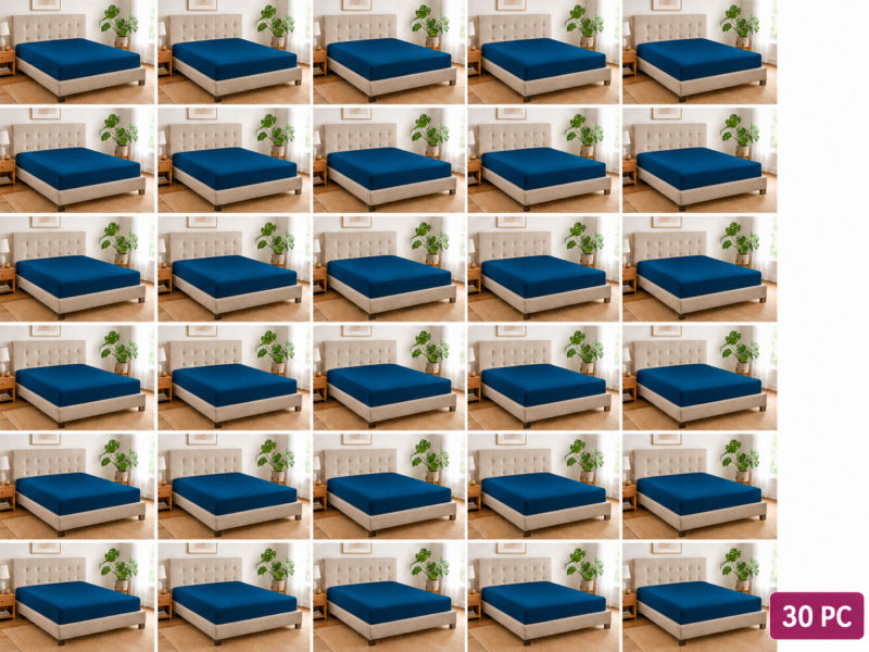 Everyday Collection Fitted Sheet - 90GSM - Pageant Blue - King XL (30pc)