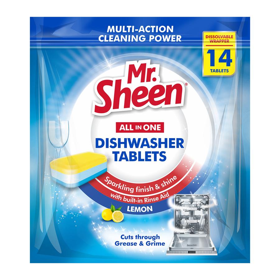 Mr Sheen Dishwasher Automatic Tablets Lemon 14Pc