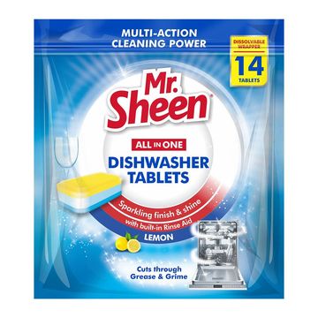 Mr Sheen Dishwasher Automatic Tablets Lemon 14Pc