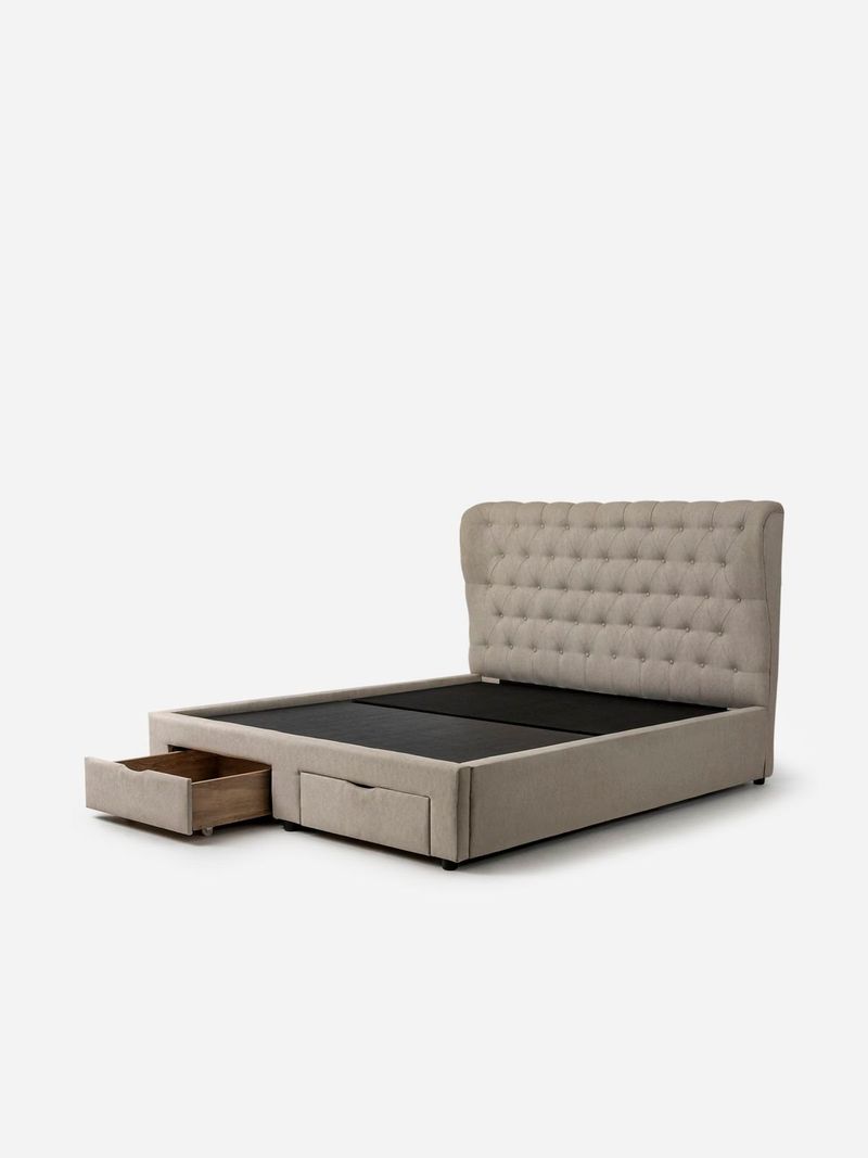 Neutral Storage base headboard set - Double