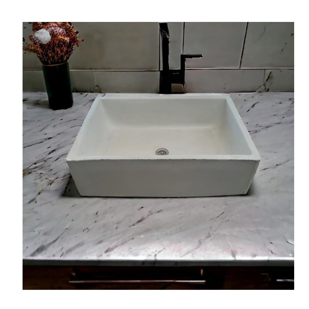 Bespoke Ivory Concrete 65x45x20cm Single Butler