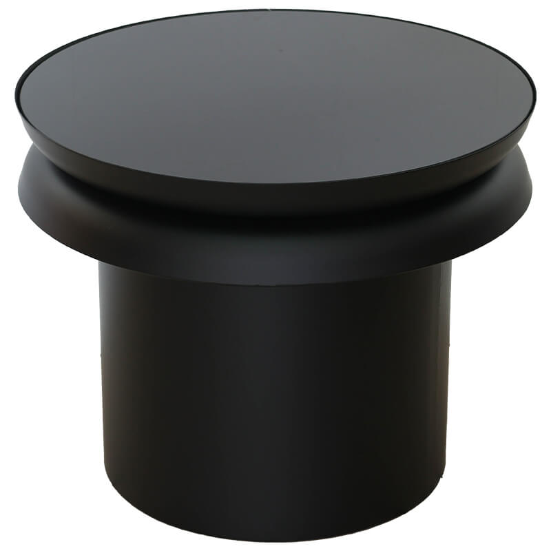 Matte Black Round Drum Table 40X5
