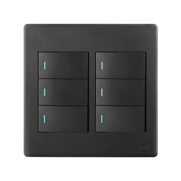 SYNERJI SWITCH DECO 4X4 6-LEVER 1-WAY - Metalic Grey