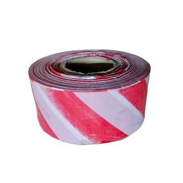 Barrier Tape Red & White 75mm x 500m x10 Rolls