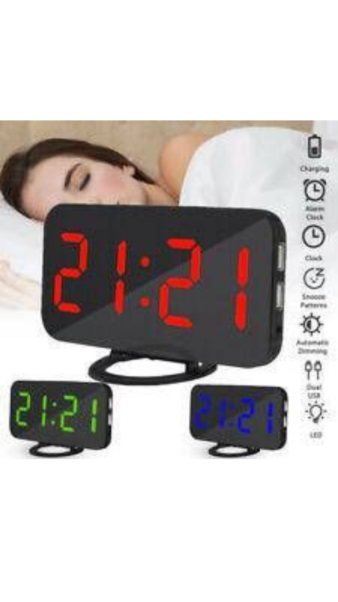 LED Mirror Clock