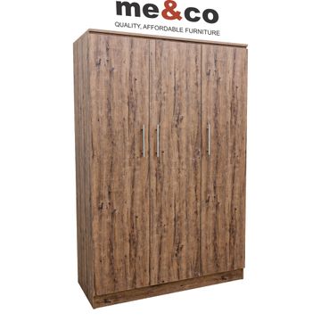 Scotty 3 Door Wardrobe - Rustic Birch