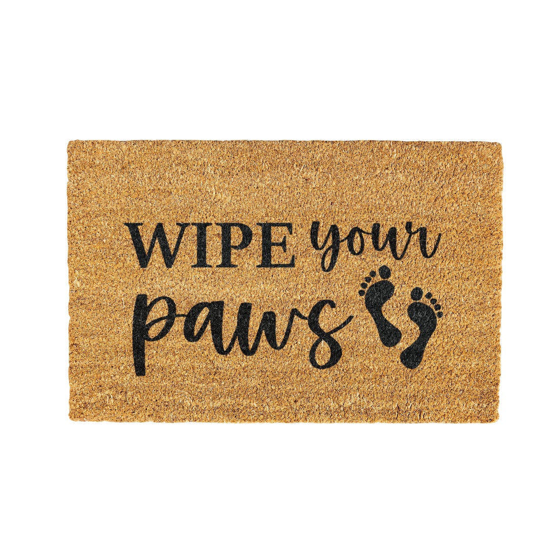 Wipe Your Hooves Coir Doormat Design 700 x 400 mm