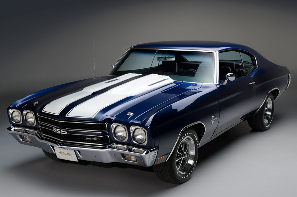 Canvas Wall Art -  Chevrolet Chevelle SS1970 - B1524 - [120 x 80 cm]