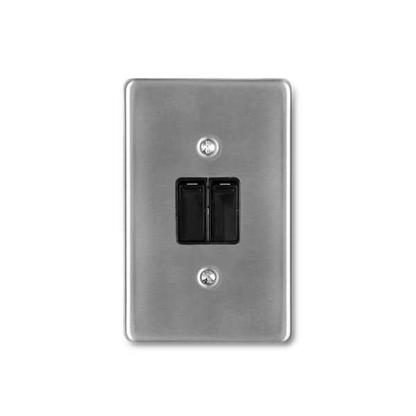 Ez Wall Switch 2Lever S/Steel