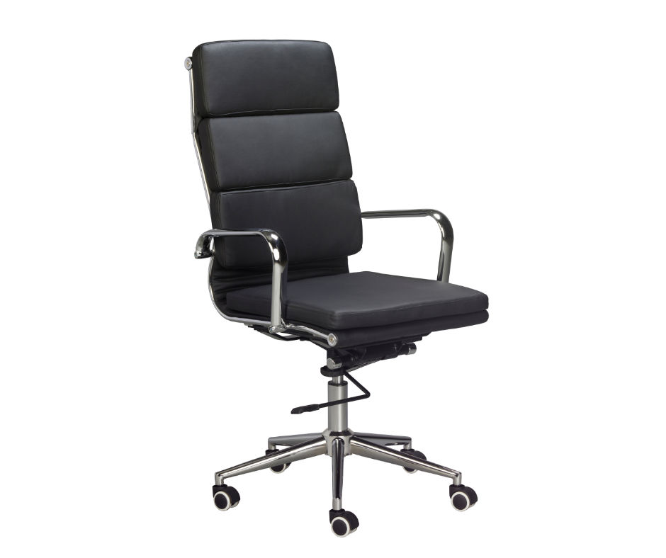 TOCC Classic PU Cushion High Back Office Chair - Black