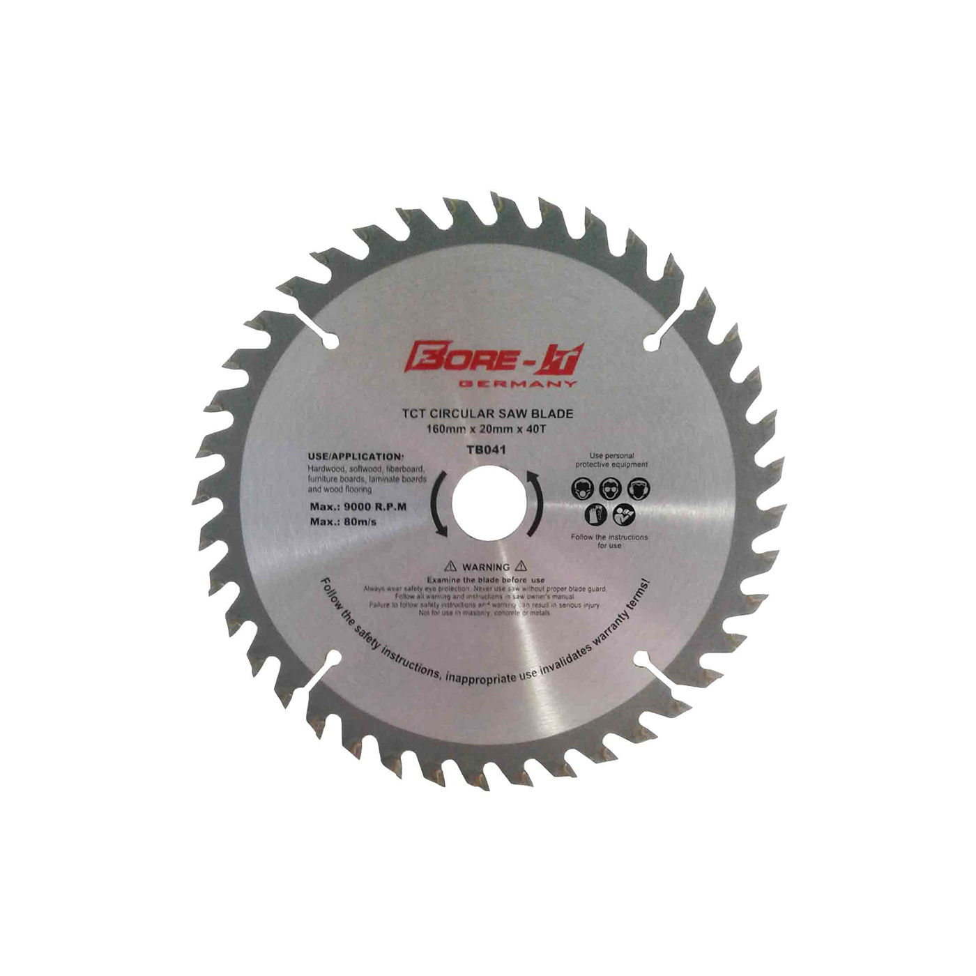 Bore-it - Circular Saw Blade - 160mm X 40t X 20/16b - 6 Pack
