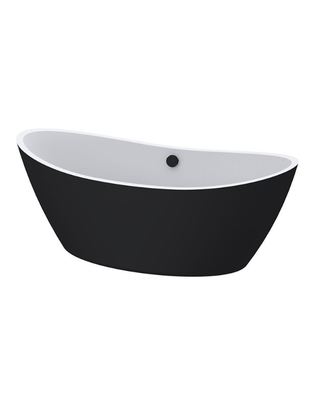 Home And Beyond Cancun Black Black Filler Freestanding Bath