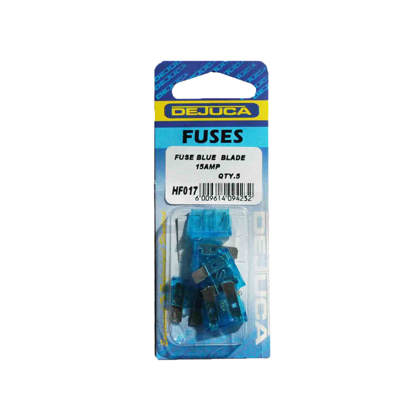 Dejuca - Fuse - Blue - Blade - 15amp - 5/Card - 3 Pack