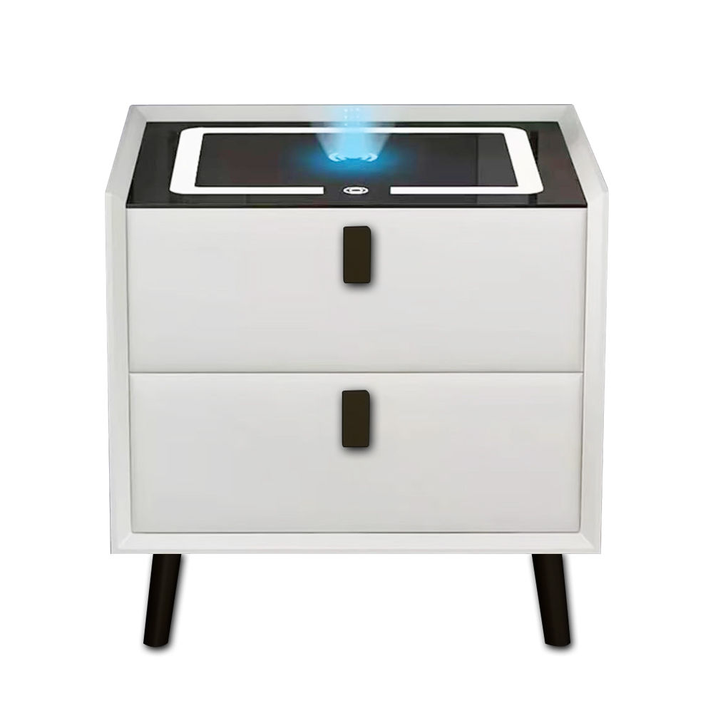 Modern Intelligent Bedside Table White