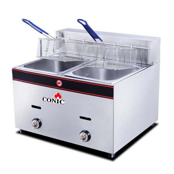 Conic Double Tank Gas Fryer