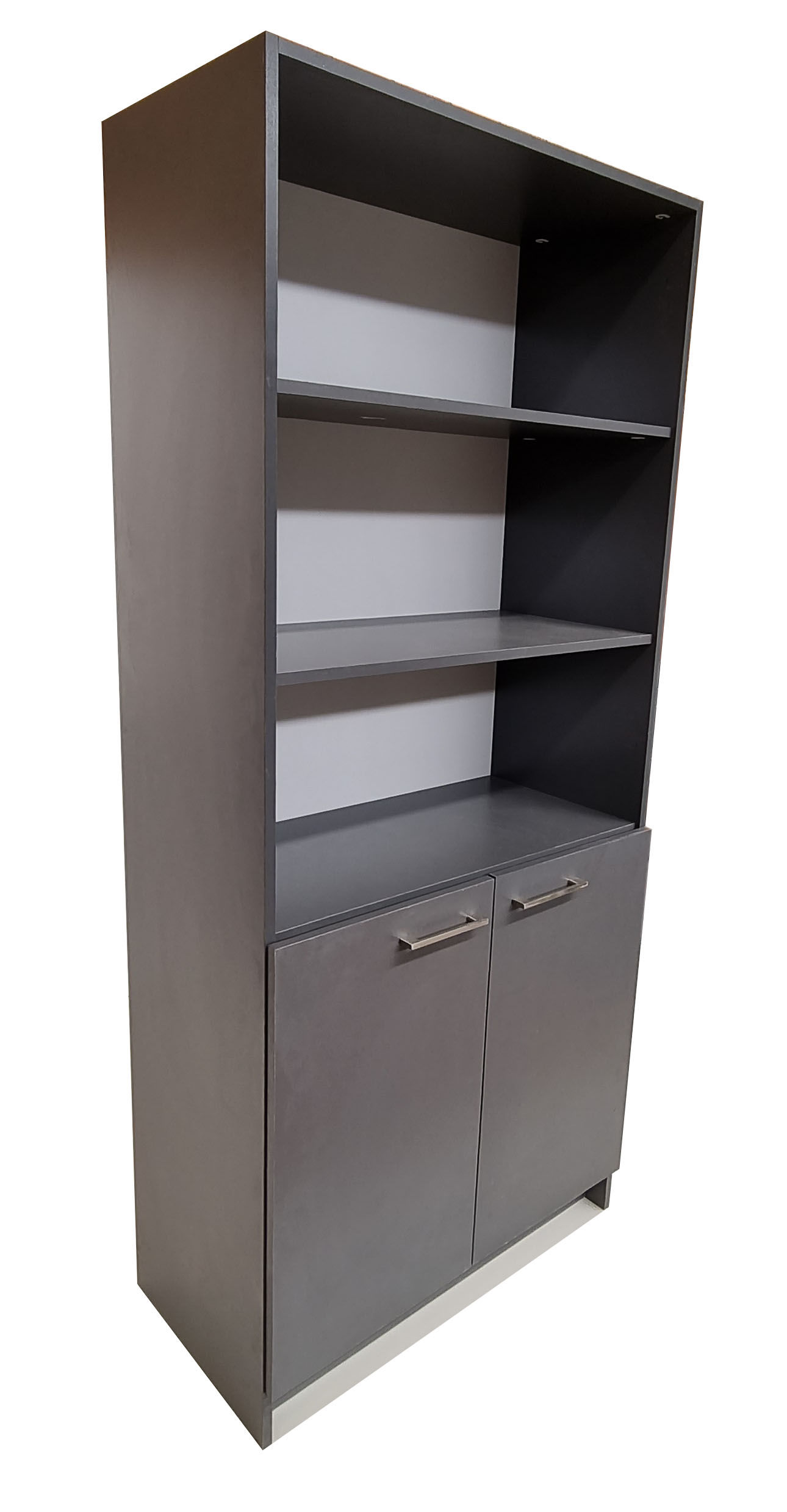 Oxford 5 Shelf,2 Door Book/Filing Cabinet 80cm - Storm Grey