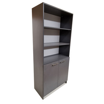 Oxford 5 Shelf,2 Door Book/Filing Cabinet 60cm - Storm Grey