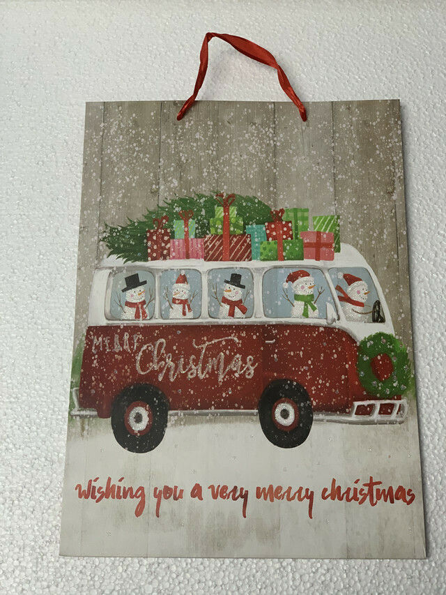 GIFT BAG W CAR PRINT -12X30X42CM