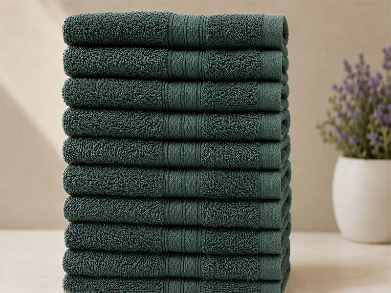 Plush 450GSM 30x50cms Guest Towels - Hunter Green - (200 Piece Pack)