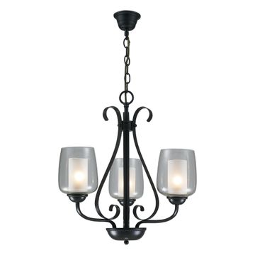Eurolux Radiant Chandelier Black E27 3x40w