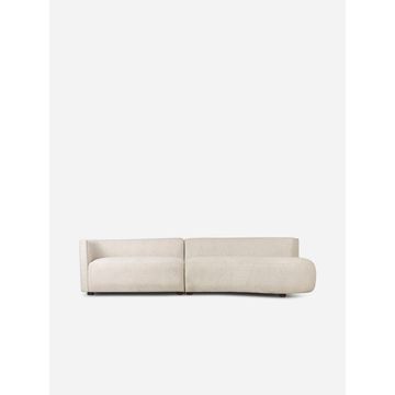 4 Seater couch curved - white