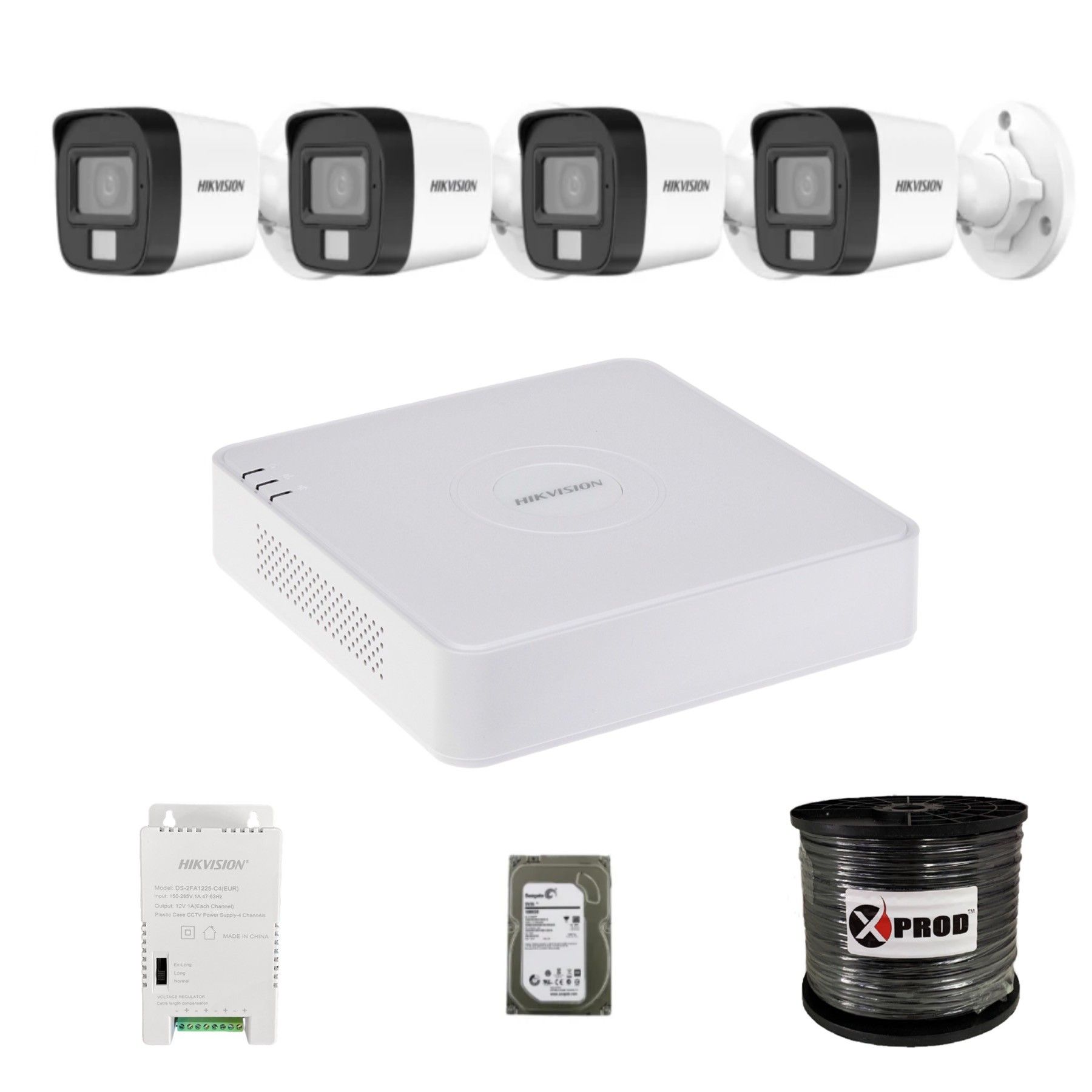 Hikvision 4 Channel 1080p Smart Hybrid Complete Kit - Audio camera