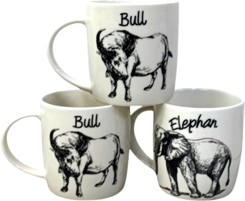9x8.5cm Printed White Ceramic Coffee Mug