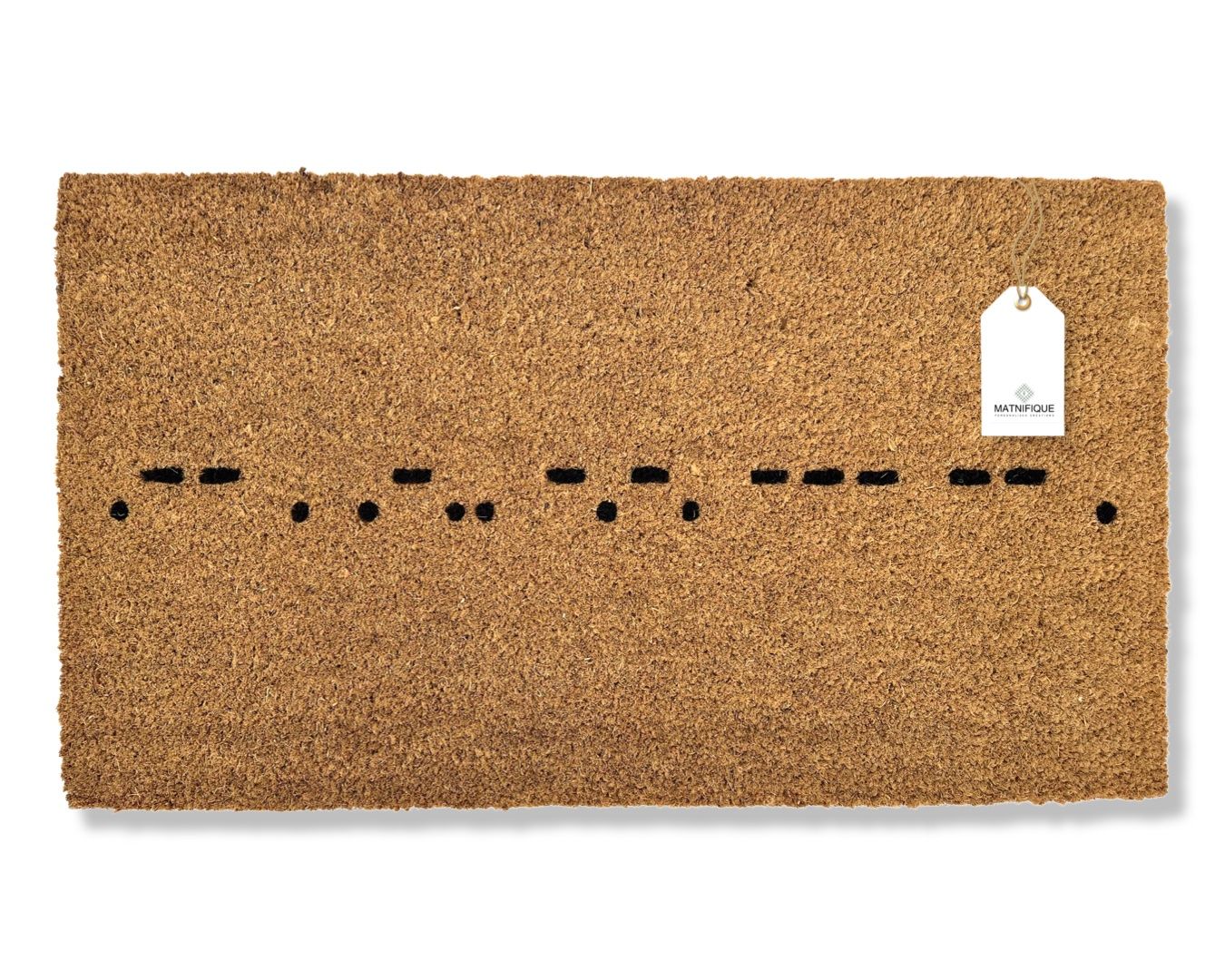 Matnifique Coir Design Doormat - Morse Code Welcome 700 x 400 x 14mm