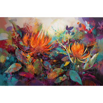 Canvas Wall Art - Abstract Composition Captures Kaleidoscope - A1336 - [120 x 80 cm]