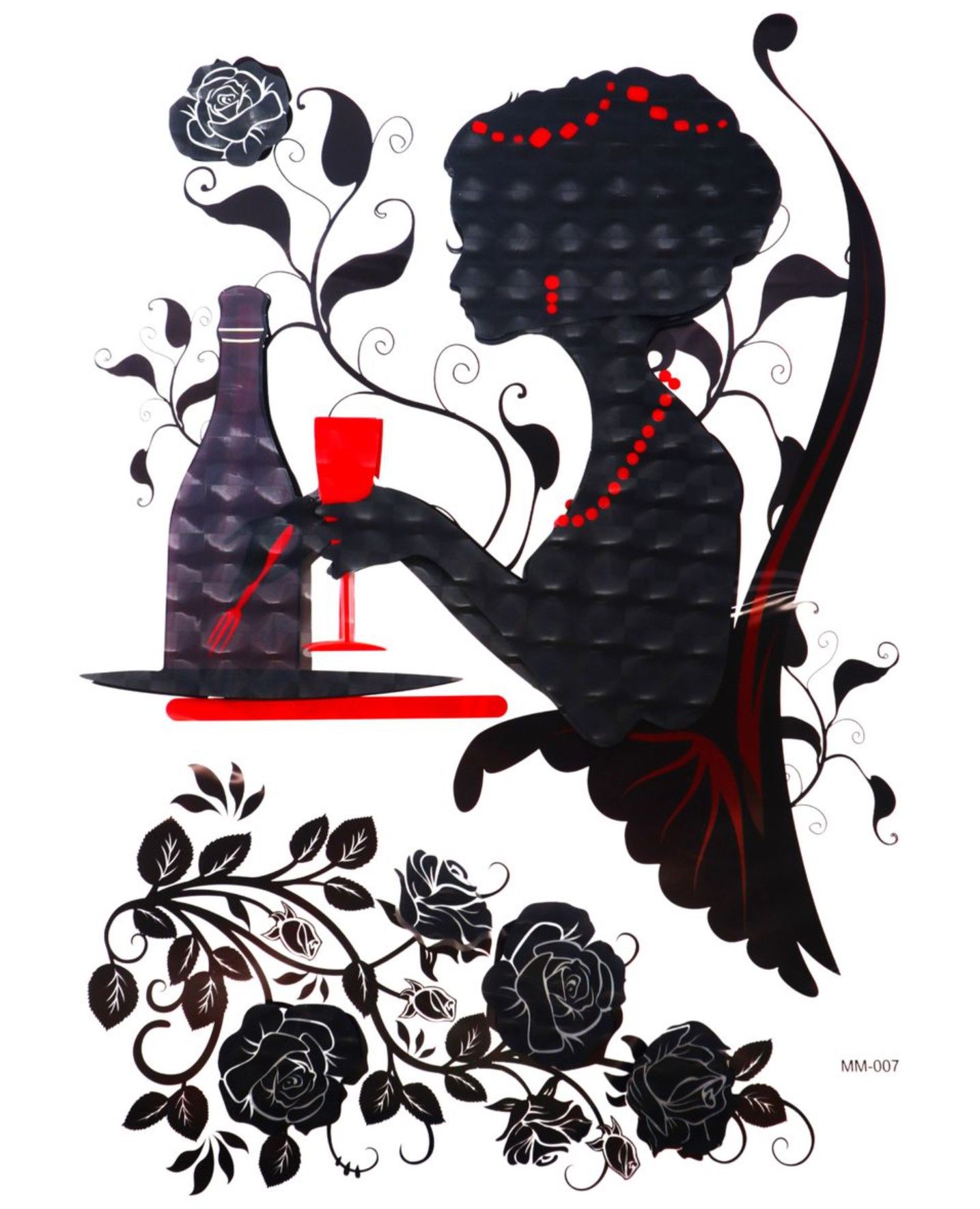 5D Wall Art Decadent Lady Sticker Sheet