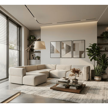 Zhua Modern Modular Corner Sofa & FREE DECORATIVE LEAF PLANT 17x160