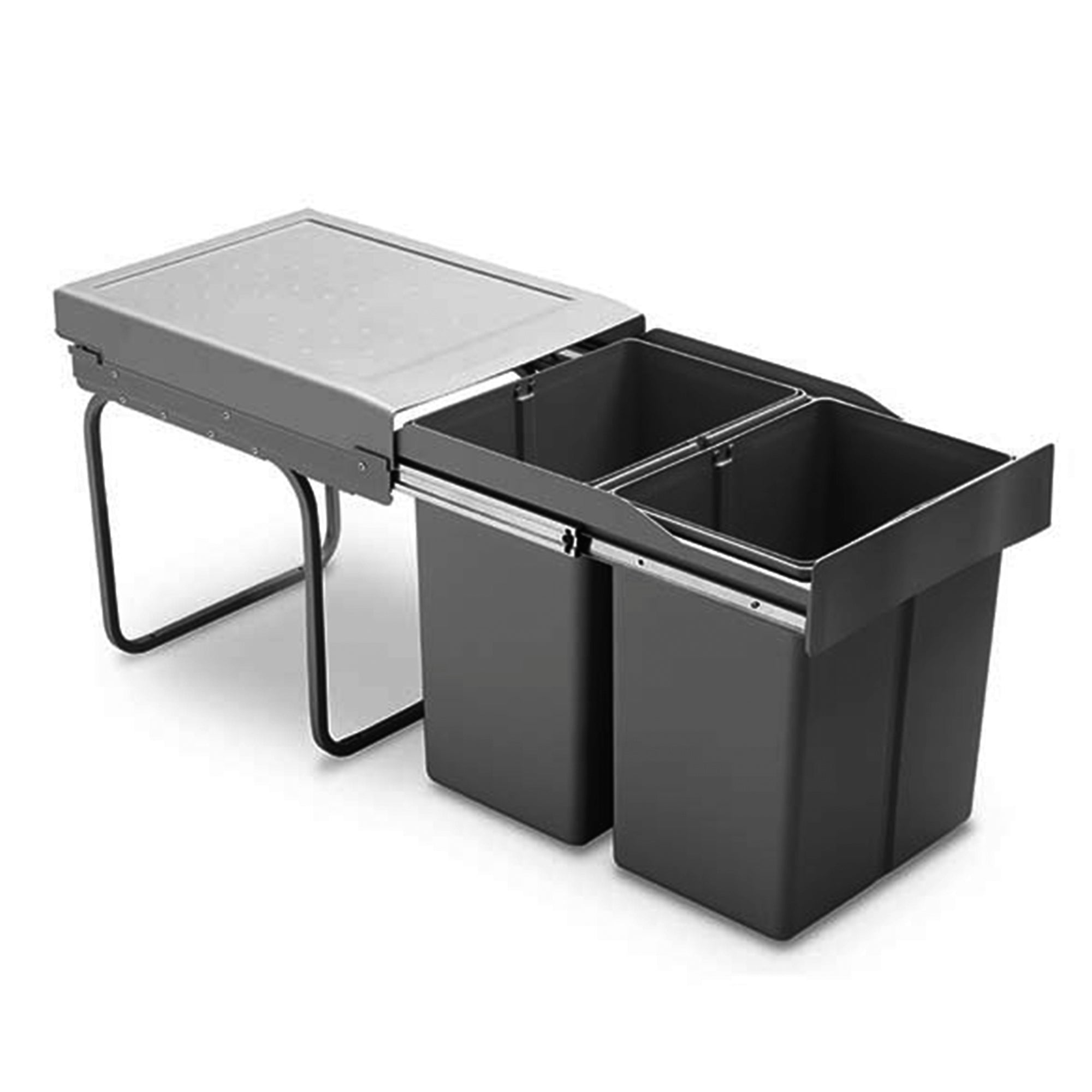 ROCO Pull Out Bin Economic 400/450 Unit Orion Grey 58 Litre