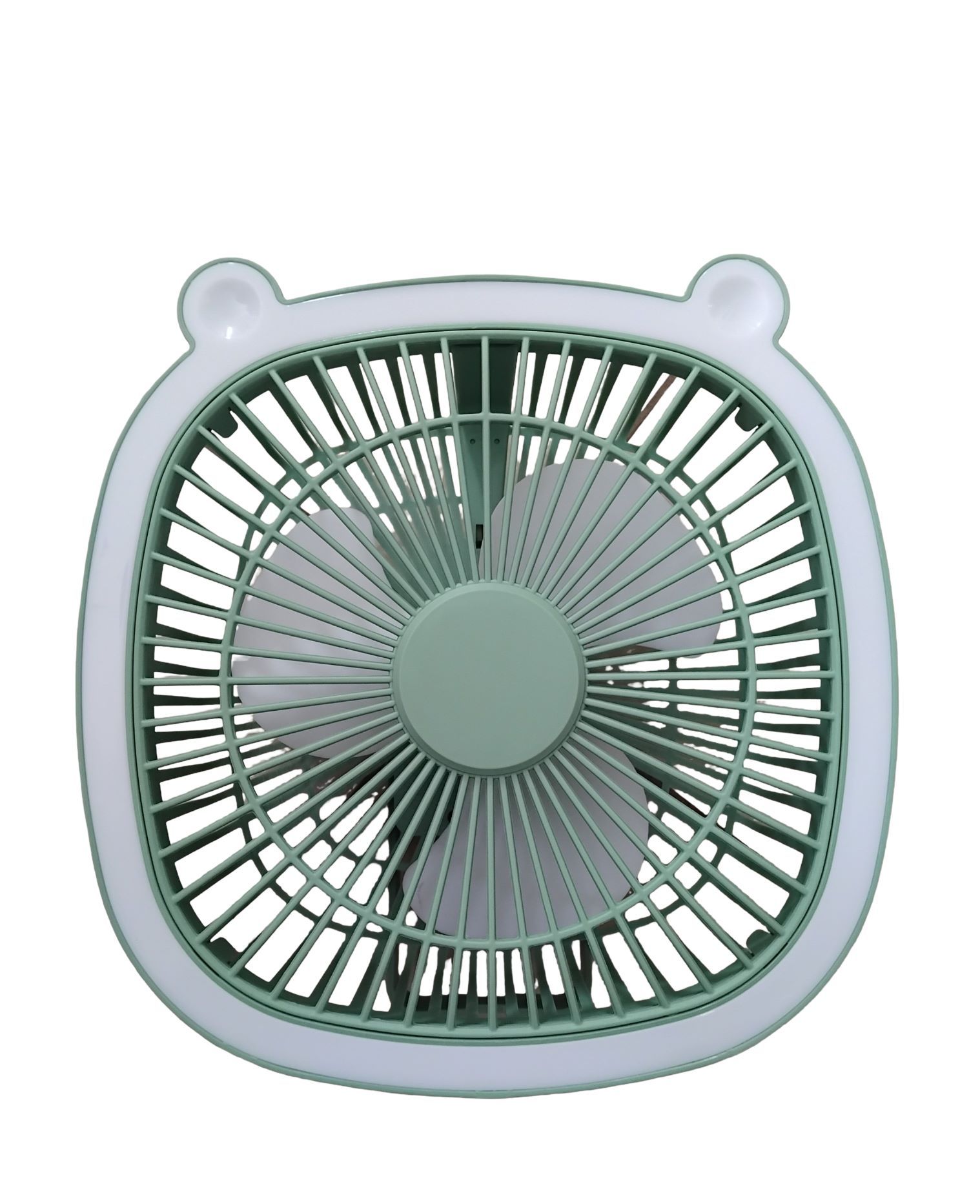 Rechargeable Desktop Circular Fan with Built-In LED Light