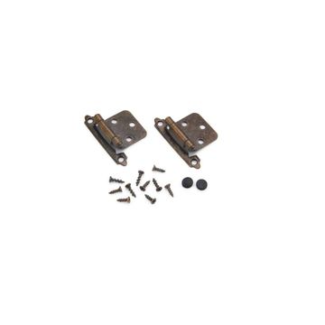 Pack of 10 SELF CLOSING HINGE, 3 KNUCKLE, ANTIQUE BRASS, 2 PIECES