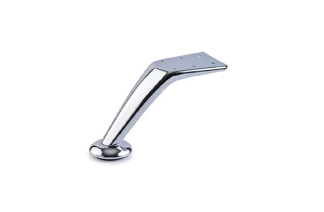 Curved Leg, H115mm x 54mm, Chrome Plated (4 Pack) BY WOODLY
