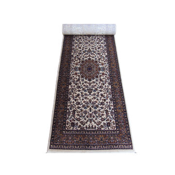 BK Carpets & Rugs -  Persian Inspired Medallion Runner Rug  –  80cm x 4m - Beige  & Cream