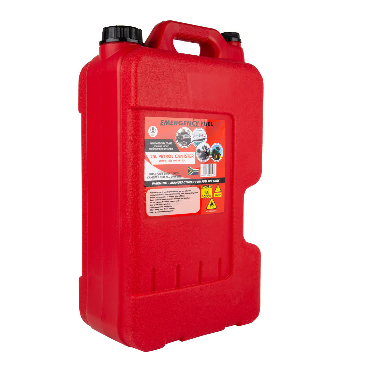 Jerry can plastic petrol 25l