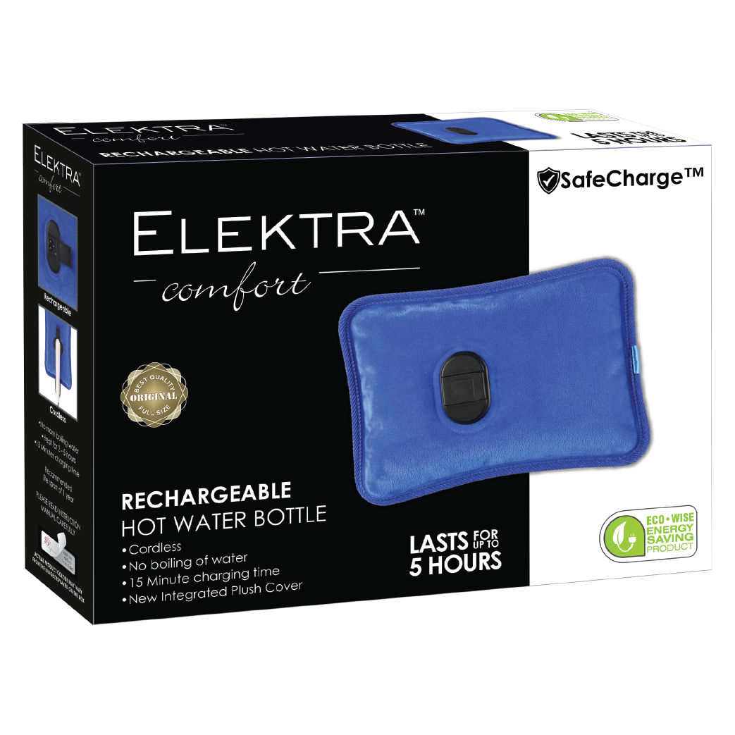 Electric Hot Water Bottle-Blue