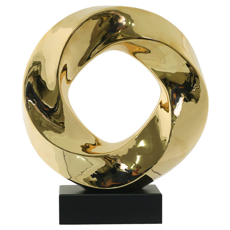 GOLD SCULPTURE BLACK BASE