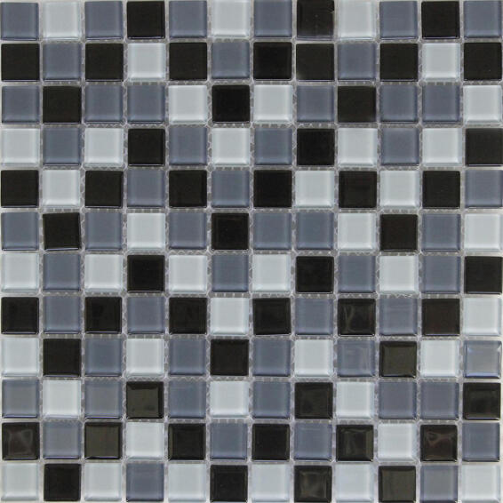 Mosaic Glass Tile ARTENS Shaker Grey 30x30cm
