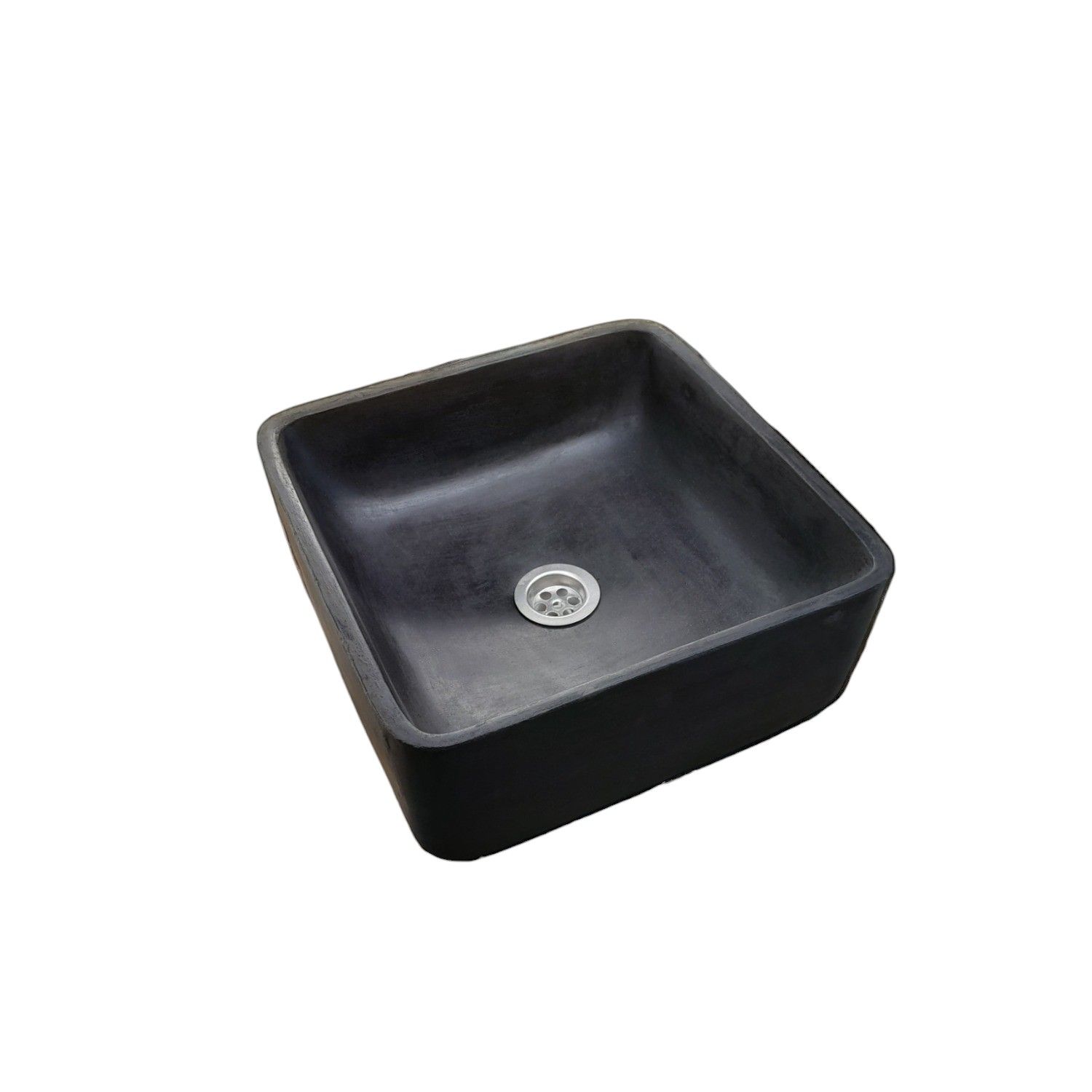 Black Concrete Cement Handmade Basin Countertop Butler Sink 31x31x12cm