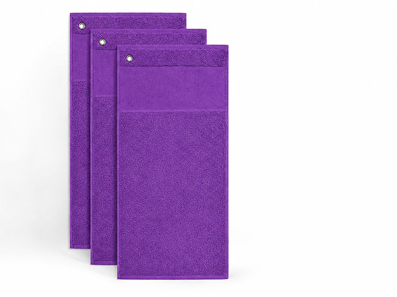 Golf Terry Towel 380GSM with Eyelet - 030x050cms - Royal Lilac (03 Piece Pack)