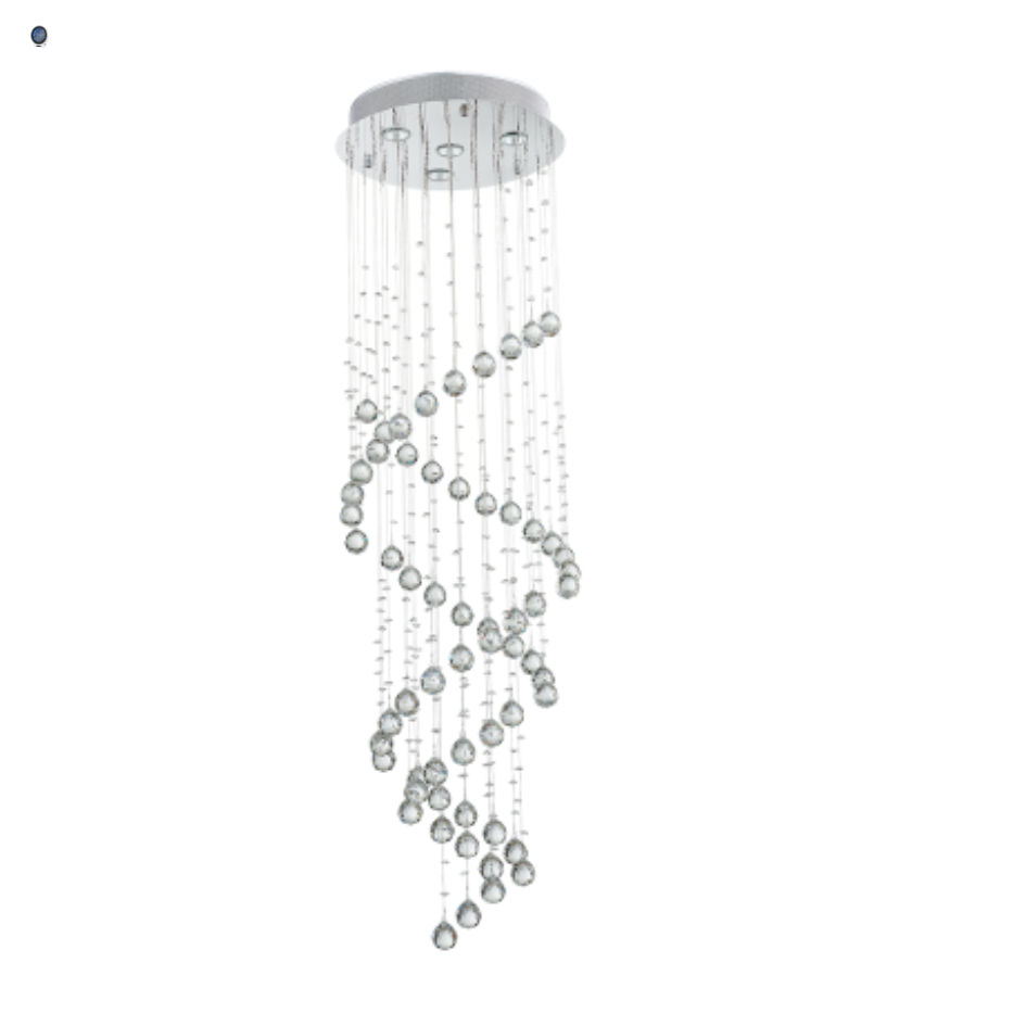 Stainless Steel Chandelier with Crystals