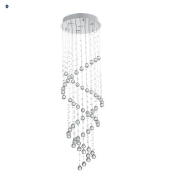 Stainless Steel Chandelier with Crystals